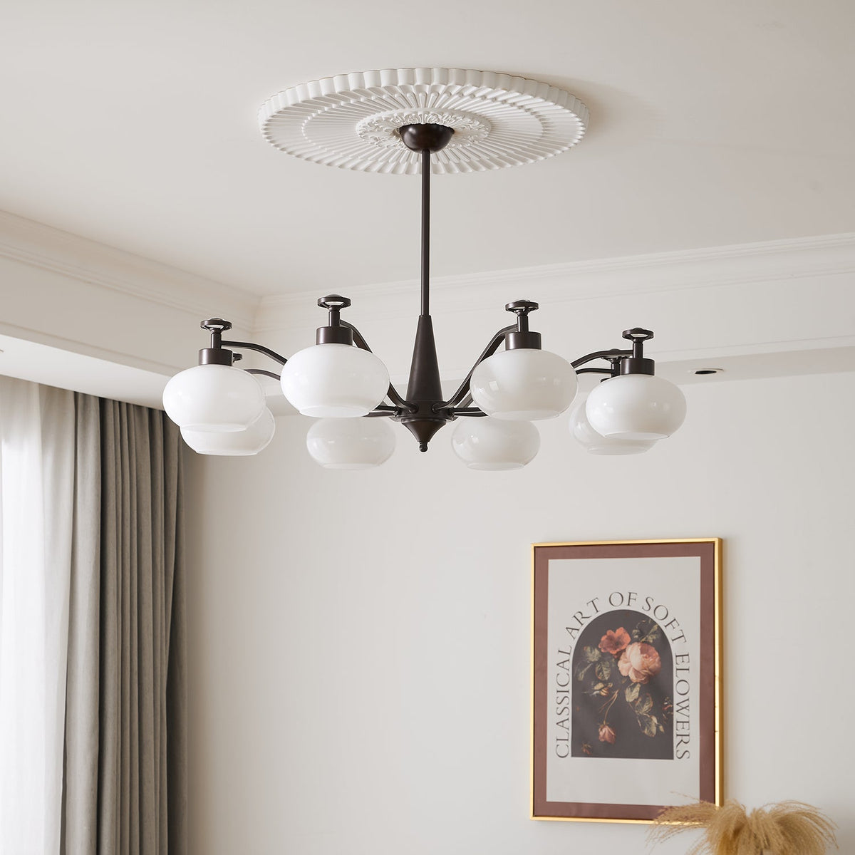 Astrid Modern Glass Globe Chandelier for Dining Room and Living Room