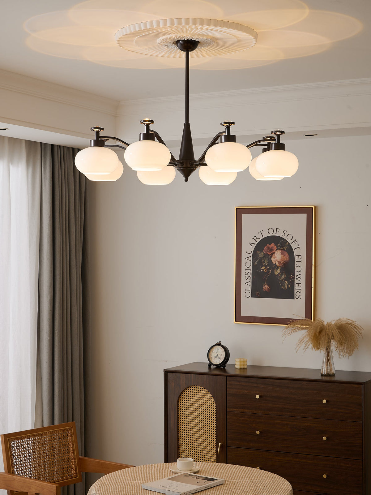 Astrid Modern Glass Globe Chandelier for Dining Room and Living Room