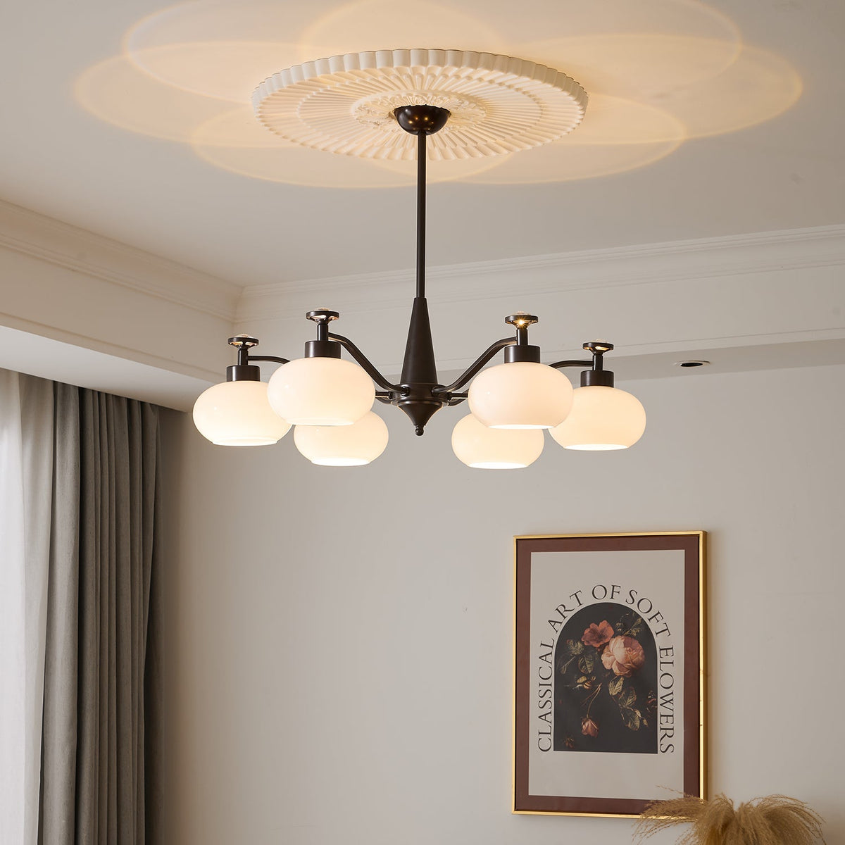 Astrid Modern Glass Globe Chandelier for Dining Room and Living Room