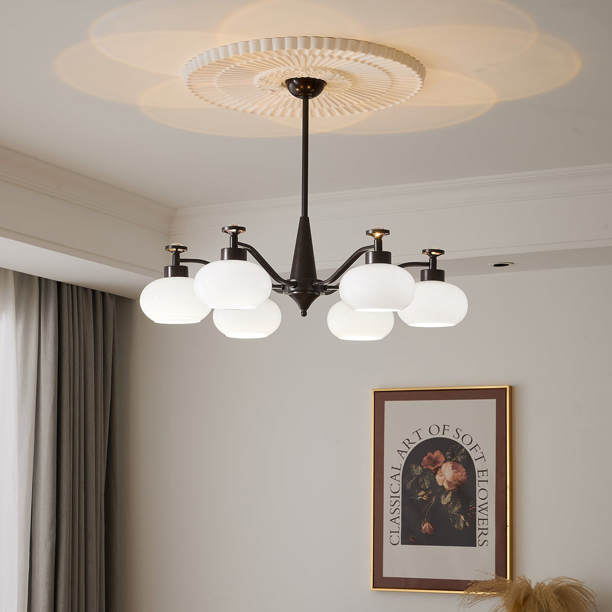 Astrid Modern Glass Globe Chandelier for Dining Room and Living Room
