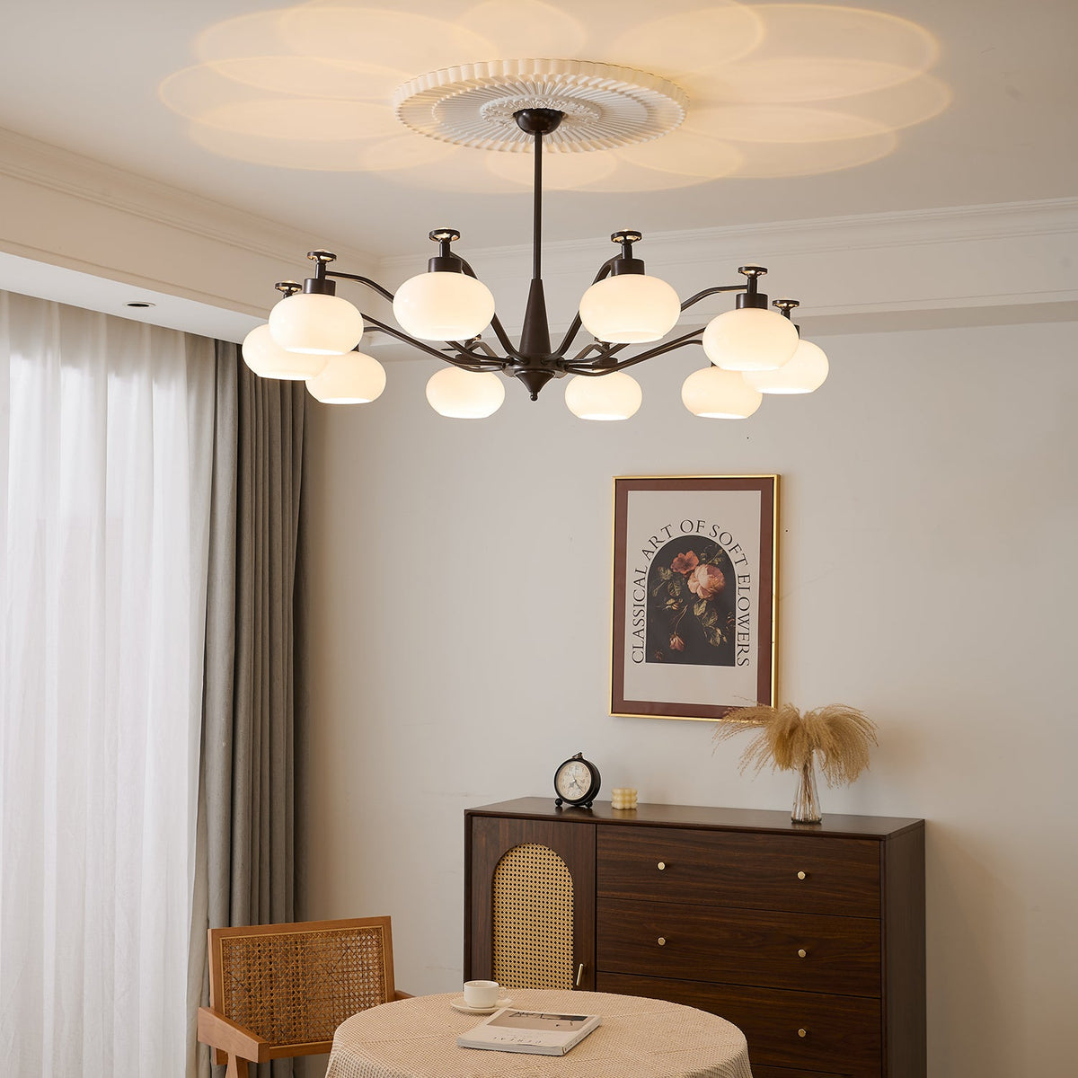 Astrid Modern Glass Globe Chandelier for Dining Room and Living Room