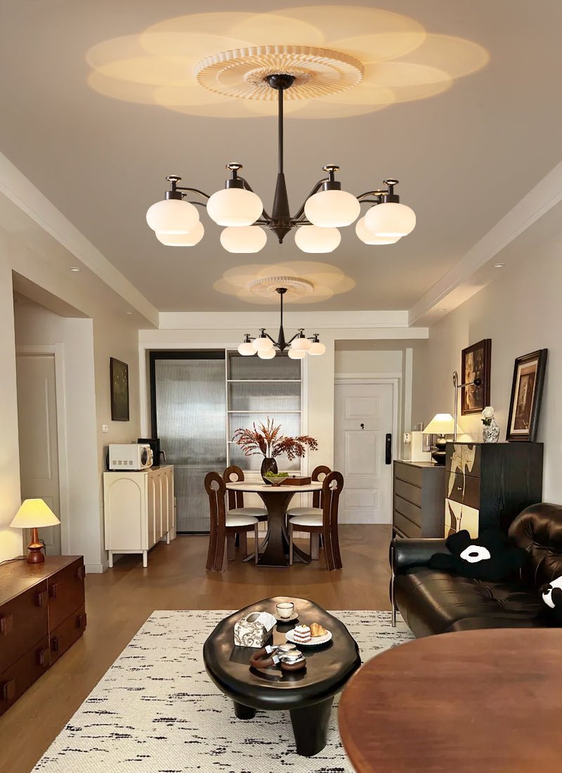 Astrid Modern Glass Globe Chandelier for Dining Room and Living Room