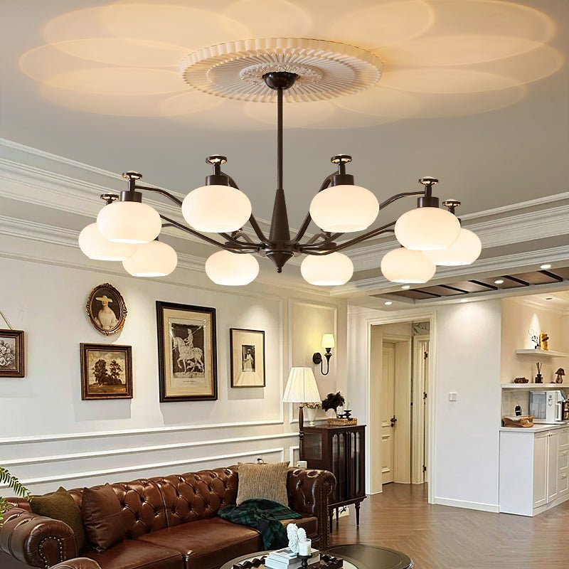 Astrid Modern Glass Globe Chandelier for Dining Room and Living Room