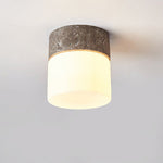 Astrid Travertine Ceiling Light – Natural Stone LED Flush Mount
