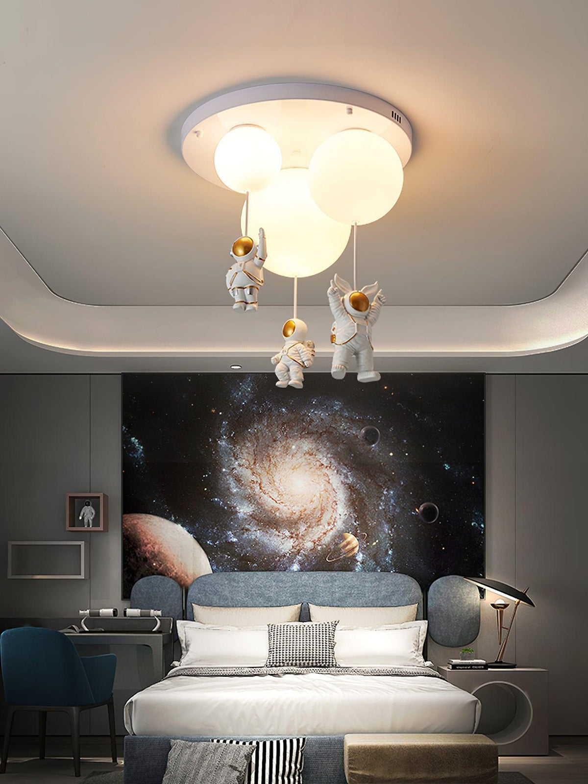 Astronaut Balloon Flush Mount Ceiling Light – Glossy Designer Lamp
