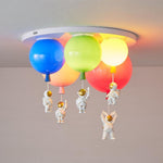 Astronaut Balloon Flush Mount Ceiling Light – Glossy Designer Lamp