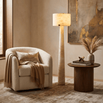 Aterion Alabaster Floor Lamp – Solid Stone & Brass Standing Light