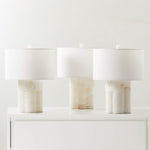 Athena Alabaster Table Lamp – Modern Sculptural Bedside Light