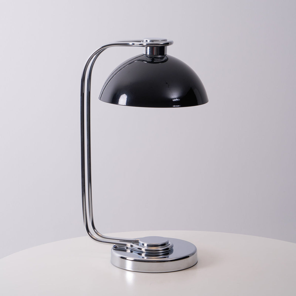 Domex Modern Desk Lamp with Chrome Accents and Integrated LED