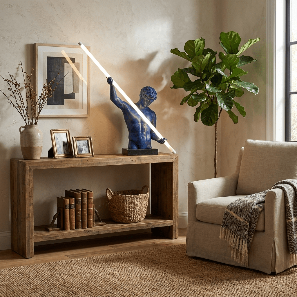 Atlas Beam Sculpture Table Lamp with Integrated LED