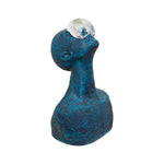 Atlas Guardian Sculpture Table Ornament – Blue Textured Figurine for Modern Interiors