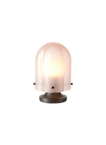 Aura Fluted Glass Table Lamp with Metal Base for Modern Interiors
