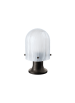 Aura Fluted Glass Table Lamp with Metal Base for Modern Interiors