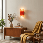 Aura Melt Sculptural Resin Wall Sconce in Lime Green, White, or Deep Red