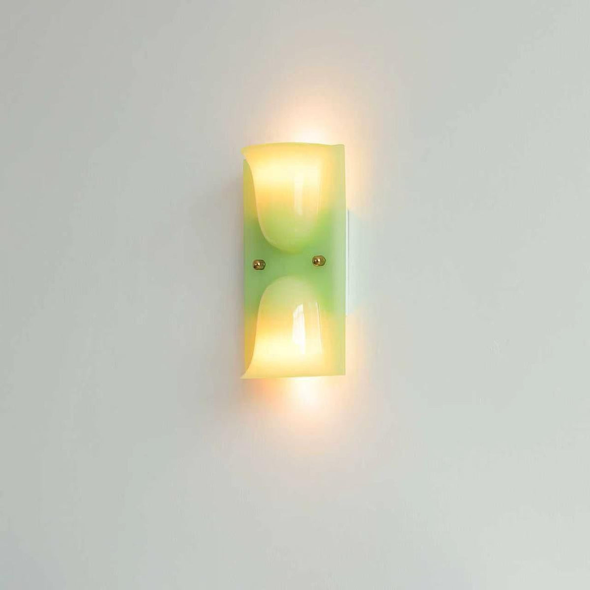 Aura Melt Sculptural Resin Wall Sconce in Lime Green, White, or Deep Red