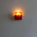 Aura Melt Sculptural Resin Wall Sconce in Lime Green, White, or Deep Red