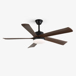 Auralin Breeze Ceiling Fan with LED Light in Walnut Wood