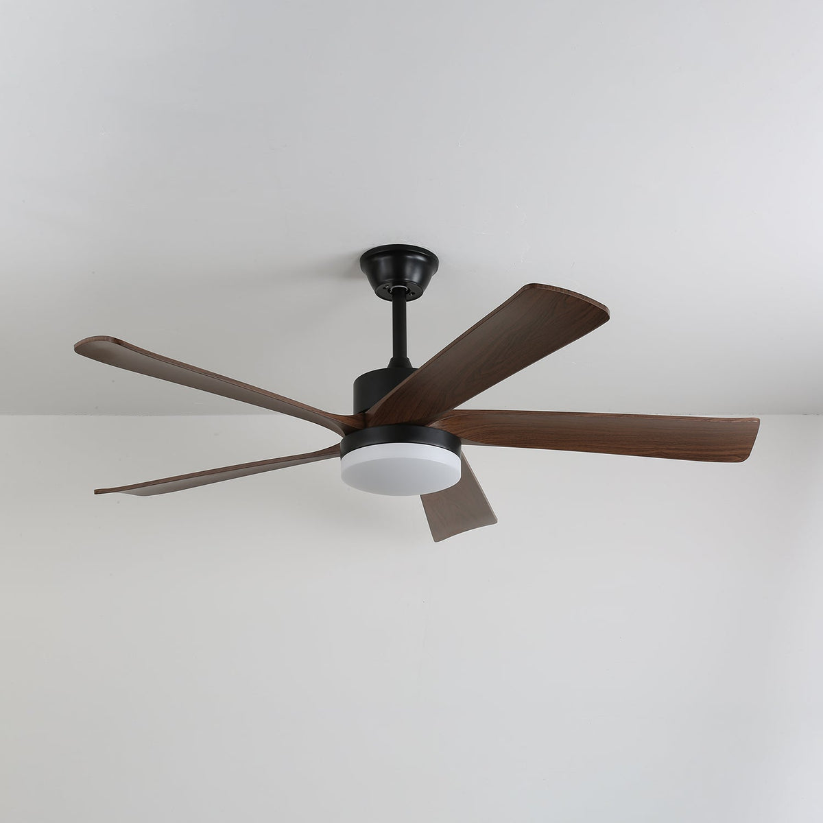 Auralin Breeze Ceiling Fan with LED Light in Walnut Wood