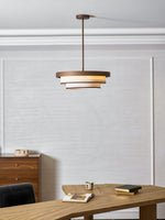 Auralyn Pendant Light – Sculptural Fabric Shade with Bronze Accents