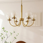 Aureate Radiance Glass Chandelier