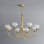 Aureate Radiance Glass Chandelier