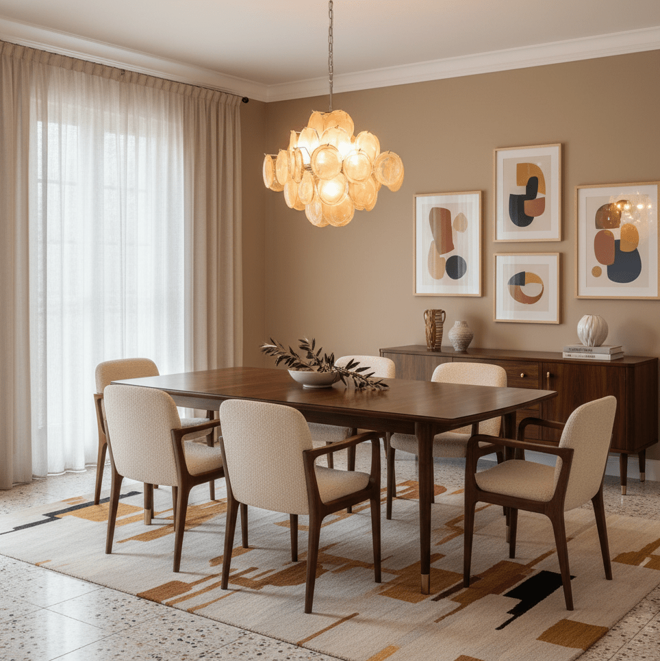 Aurelia Apricot Glass Chandelier – Modern Murano-Inspired Pendant Light