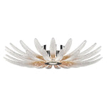 Aurelia Glass Petal Flush Mount Ceiling Light in Chrome