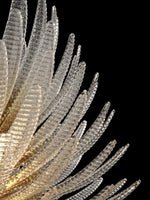 Aurelia Glass Petal Chandelier – Modern Designer Ceiling Light