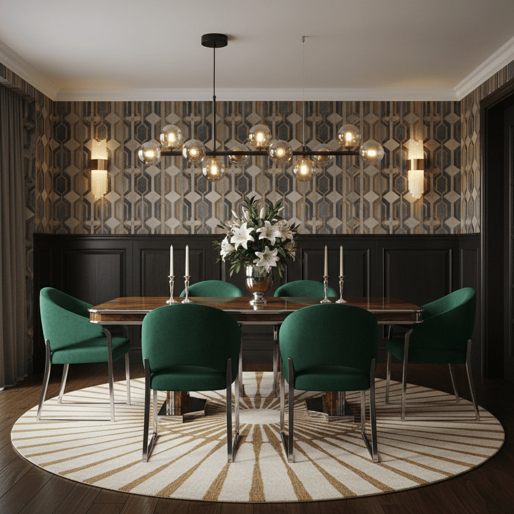 Aurelia Globe Chandelier – Modern Glass & Gold Pendant Light for Dining Room