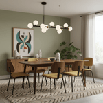 Aurelia Globe Chandelier – Modern Glass & Gold Pendant Light for Dining Room