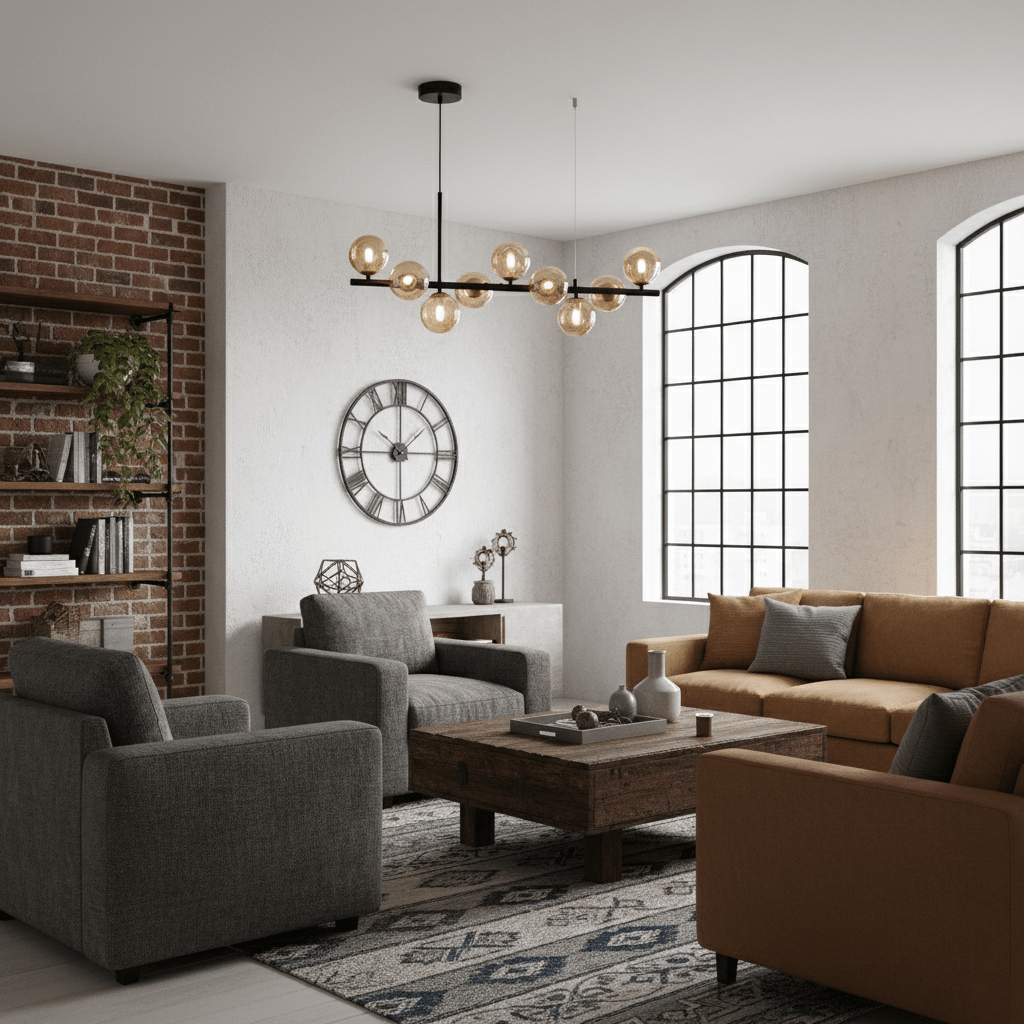 Aurelia Globe Chandelier – Modern Glass & Gold Pendant Light for Dining Room