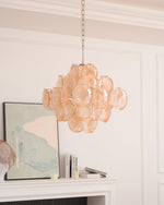 Aurelia Apricot Glass Chandelier – Modern Murano-Inspired Pendant Light