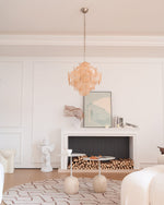 Aurelia Apricot Glass Chandelier – Modern Murano-Inspired Pendant Light