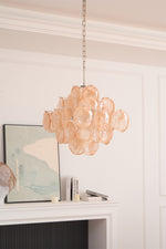 Aurelia Apricot Glass Chandelier – Modern Murano-Inspired Pendant Light