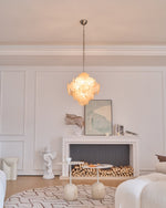Aurelia Apricot Glass Chandelier – Modern Murano-Inspired Pendant Light