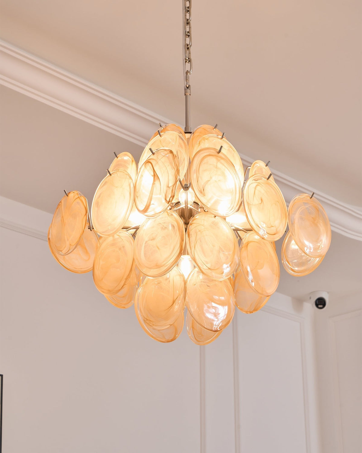 Aurelia Apricot Glass Chandelier – Modern Murano-Inspired Pendant Light