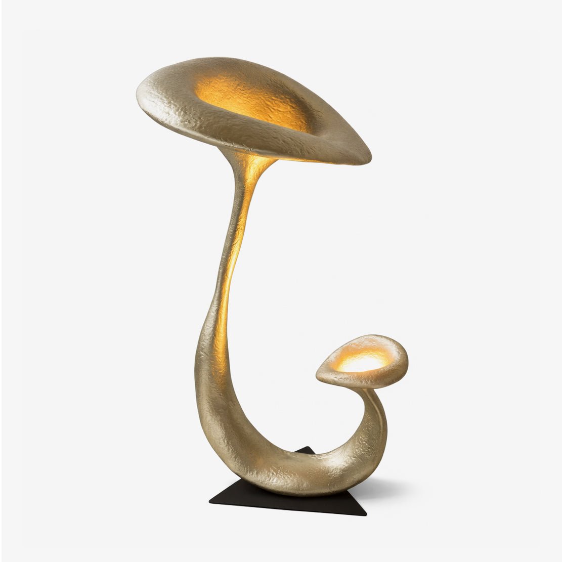 Aurelia Bloom Sculptural Floor Lamp with Gold Finish, Modern Art Deco Lighting
