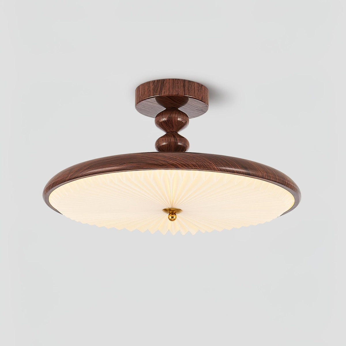 Aurelia Disc Ceiling Light — Modern LED Flush Mount in Black or Walnut