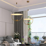 Aurelia Disc Pendant Light – Modern Brass LED Ceiling Lamp