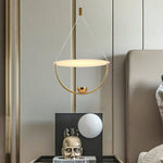 Aurelia Disc Pendant Light – Modern Brass LED Ceiling Lamp