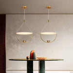 Aurelia Disc Pendant Light – Modern Brass LED Ceiling Lamp
