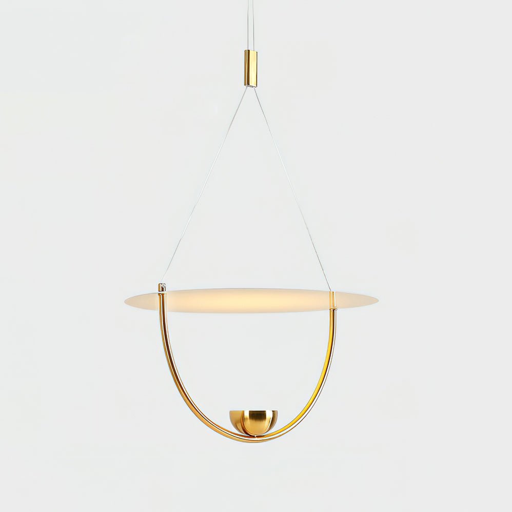 Aurelia Disc Pendant Light – Modern Brass LED Ceiling Lamp
