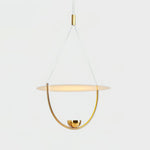 Aurelia Disc Pendant Light – Modern Brass LED Ceiling Lamp