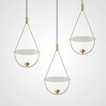 Aurelia Disc Pendant Light – Modern Brass LED Ceiling Lamp