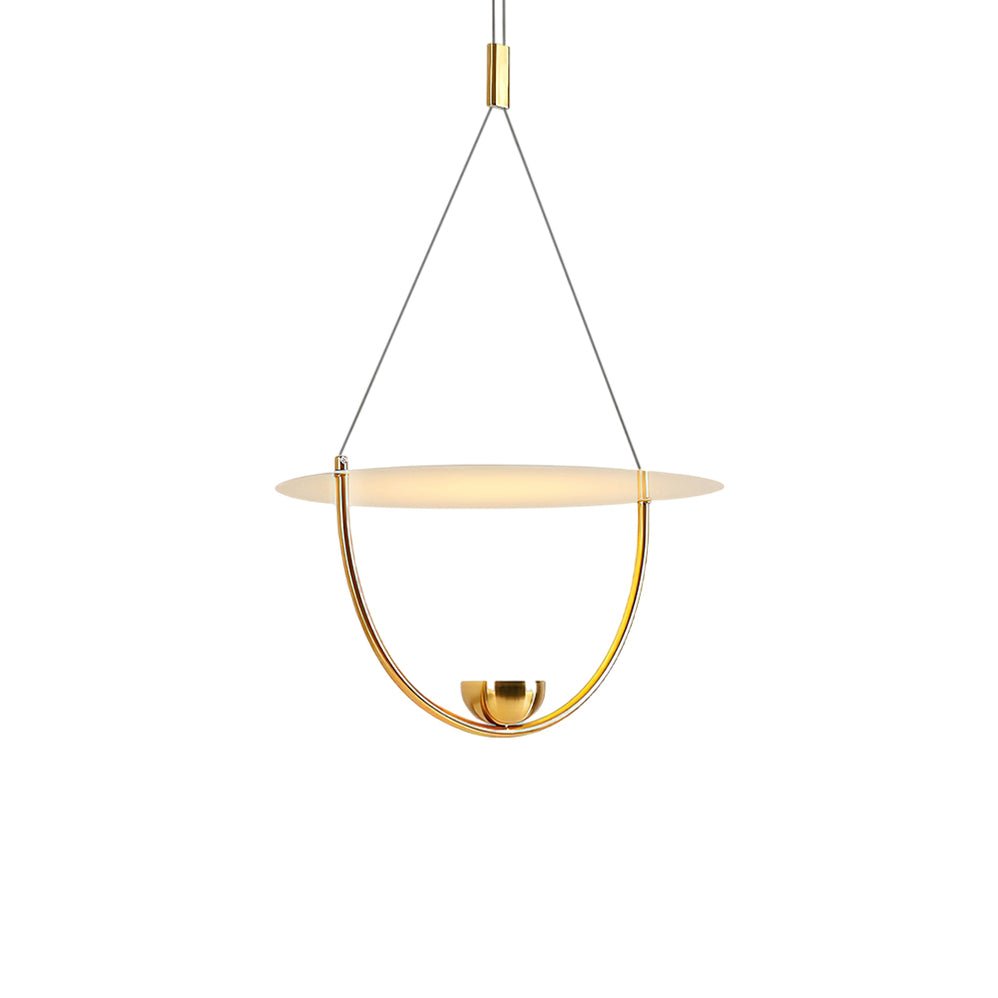 Aurelia Disc Pendant Light – Modern Brass LED Ceiling Lamp