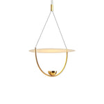 Aurelia Disc Pendant Light – Modern Brass LED Ceiling Lamp