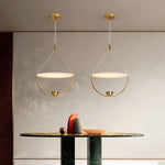Aurelia Disc Pendant Light – Modern Brass LED Ceiling Lamp