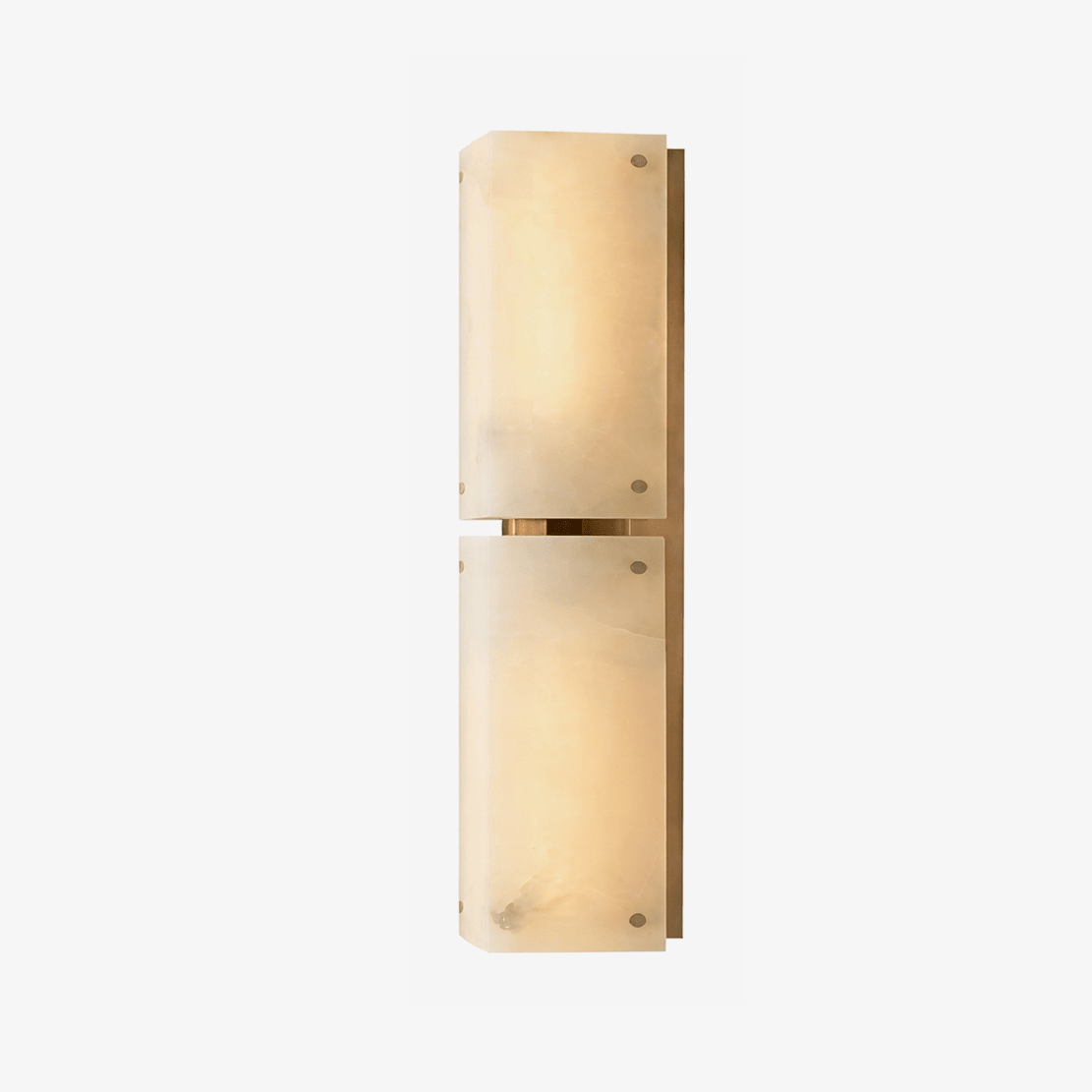 Aurelia Double Panel Alabaster Wall Sconce in Brass