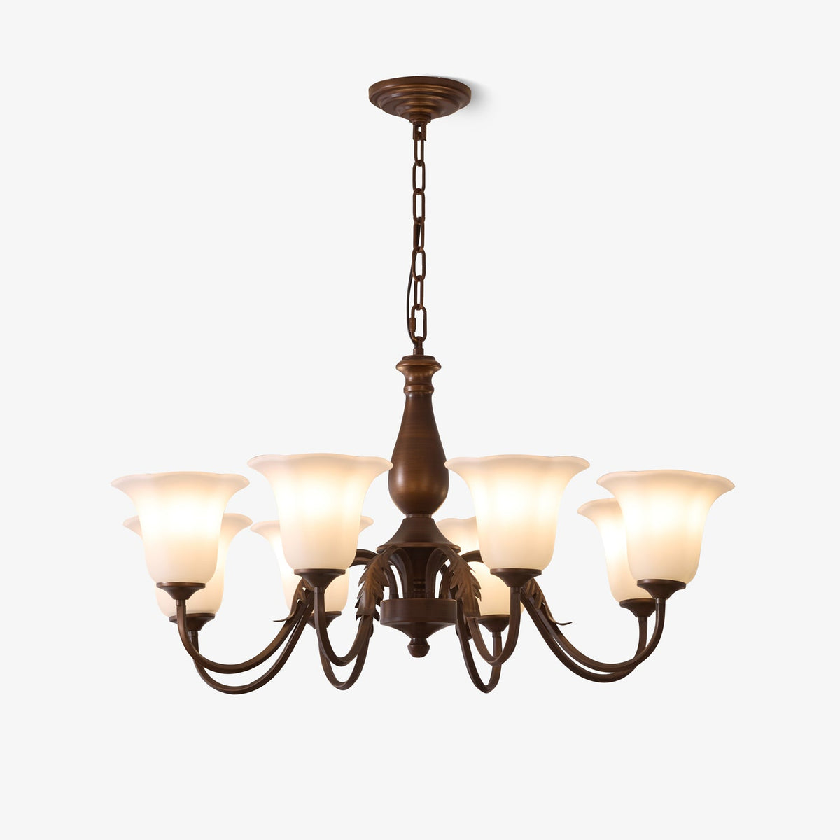 Aurelia Fleur Modern Glass Chandelier for Dining Room and Living Room