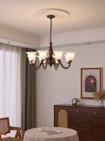 Aurelia Fleur Modern Glass Chandelier for Dining Room and Living Room